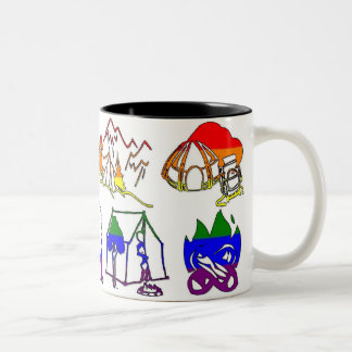 2 Couleurs Tasse de campeur de fierté de GLBT