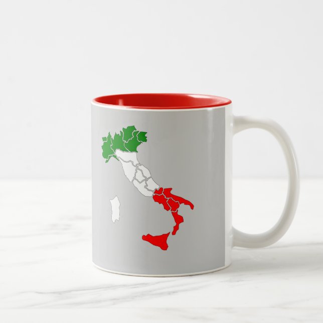 2 Couleurs Tasse de carte de l'Italie (Droit)