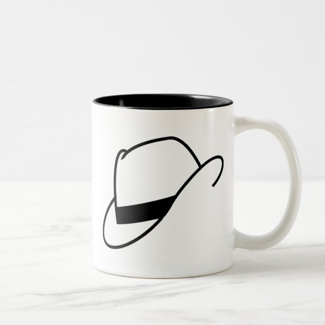 2 Couleurs Tasse de casquette de Fedora (Droit)