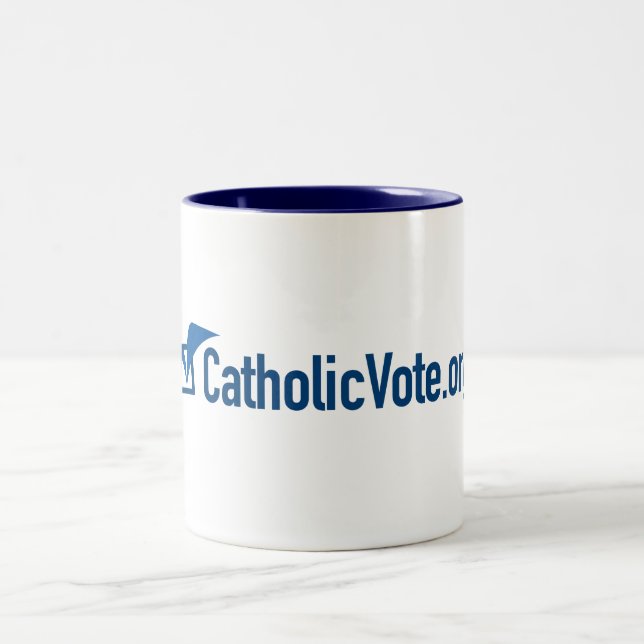 2 Couleurs Tasse de CatholicVote (Centre)