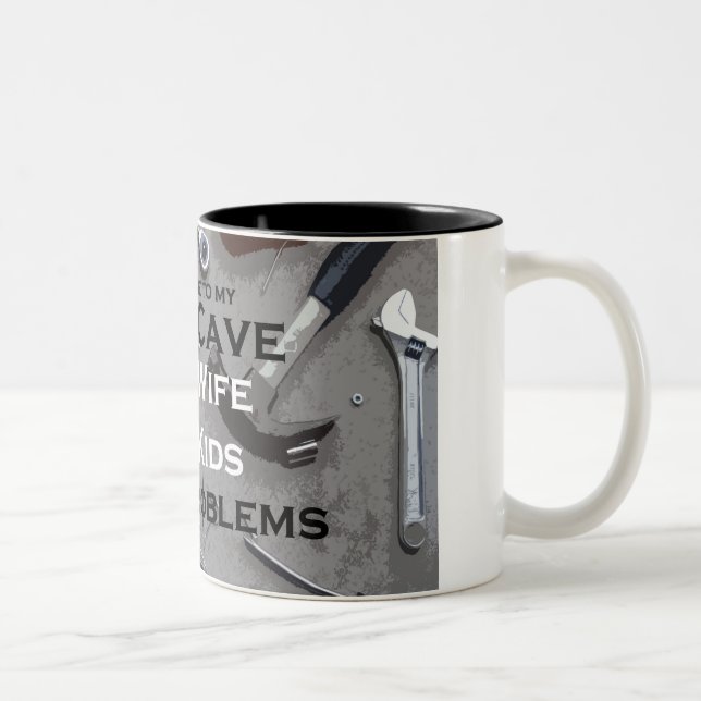 2 Couleurs Tasse de caverne d'homme (Droit)
