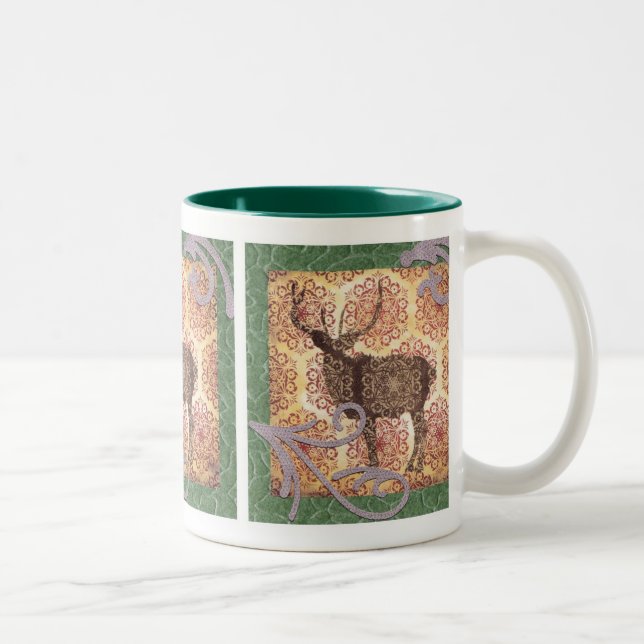 2 Couleurs Tasse de cerfs communs de mâle (Droit)