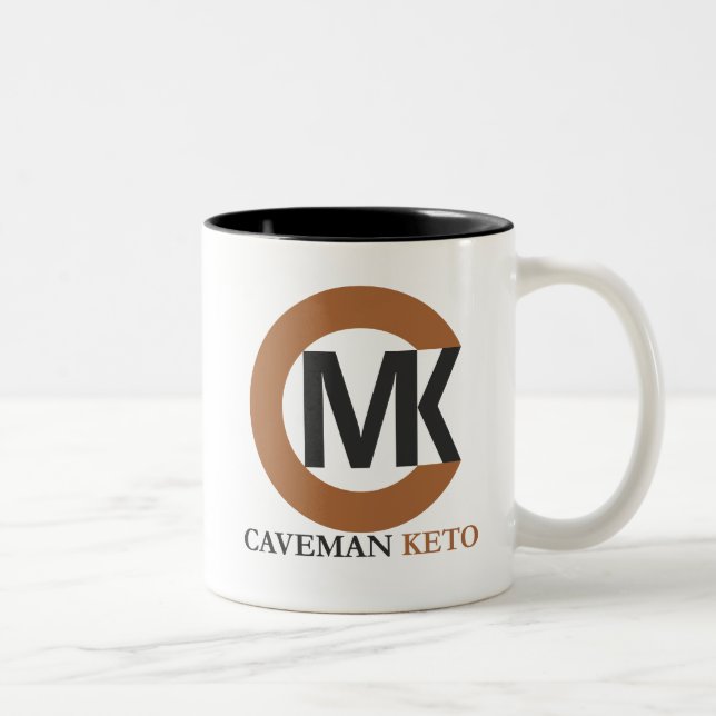 2 Couleurs Tasse de cétonique d'homme des cavernes (Droit)