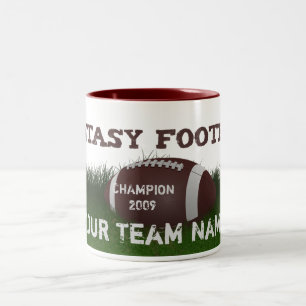 2 Couleurs Tasse de champion du football d'imaginaire