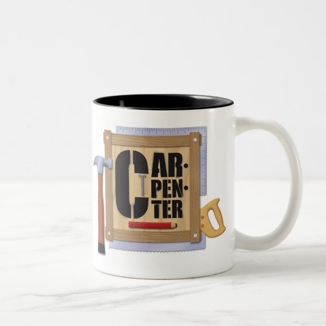 2 Couleurs Tasse de "charpentier" (Droit)