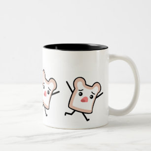 2 Couleurs Tasse de chasse de pain grillé