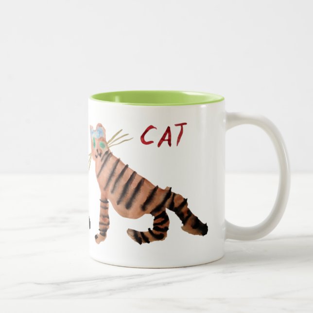 2 Couleurs Tasse de chat (Droit)