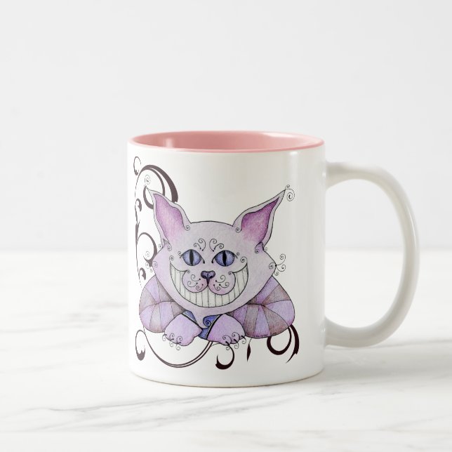 2 Couleurs Tasse de chat de Cheshire (Droit)