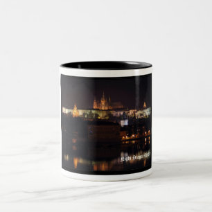 2 Couleurs Tasse de château de Prague de nuit