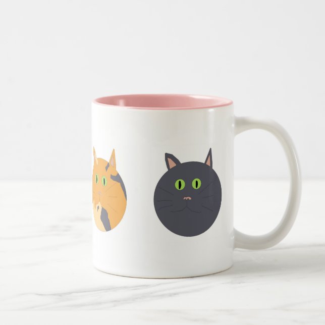 2 Couleurs Tasse de chats (Droit)