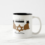 2 Couleurs Tasse de chats de Chanukah<br><div class="desc">PRLimages est une division des peintures par Rachel Lowry.</div>