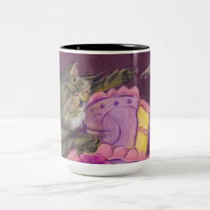 2 Couleurs Tasse de chats de gâteau