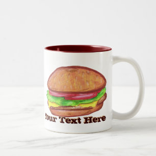 2 Couleurs Tasse de cheeseburger