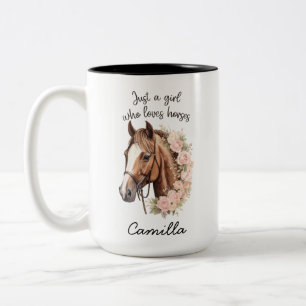 2 Couleurs Tasse de cheval Tasse de cheval personnalisée avec