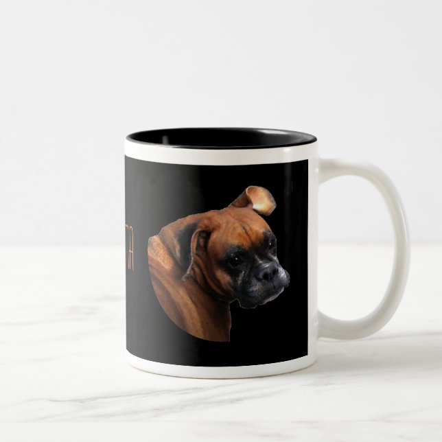 2 Couleurs Tasse de chien de boxeur (Droit)