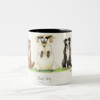 2 Couleurs Tasse "de chien de moutons"