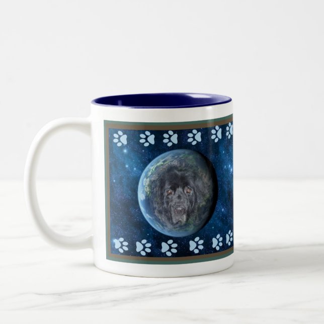 2 Couleurs Tasse de chien de Terre-Neuve (Gauche)