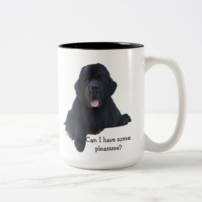 2 Couleurs Tasse de chien de Terre-Neuve (Droit)