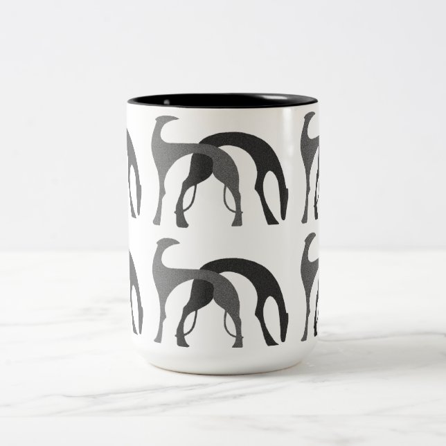 2 Couleurs Tasse de chiens d'art déco (Centre)