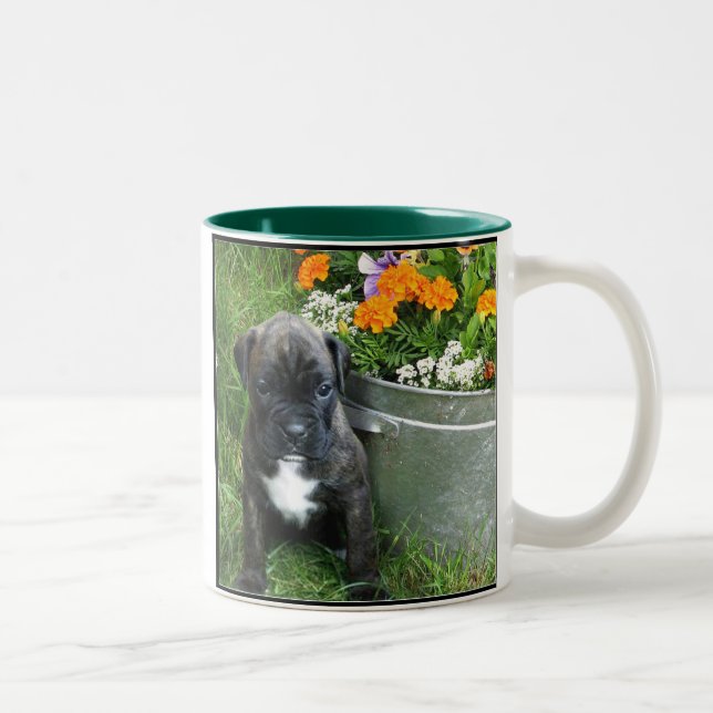 2 Couleurs Tasse de chiot de boxeur (Droit)