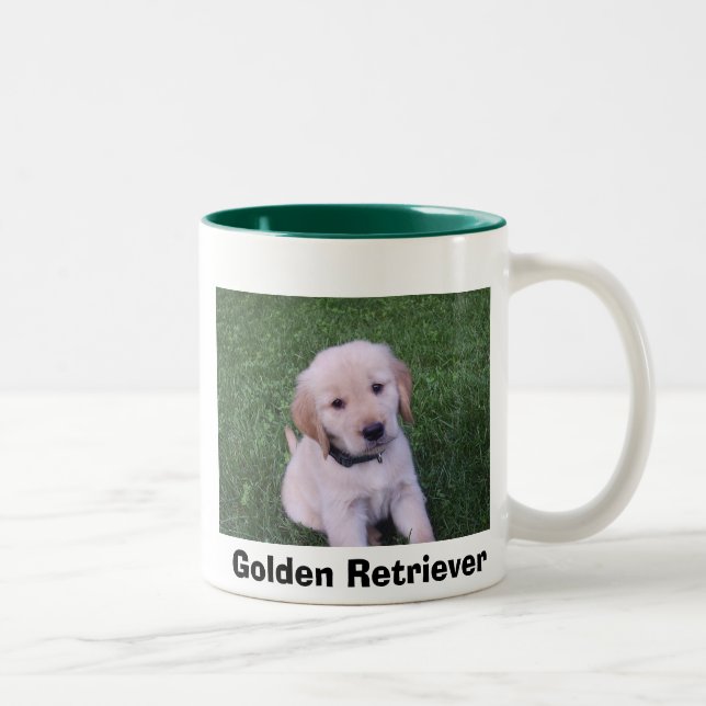 2 Couleurs Tasse de chiot de golden retriever (Droit)