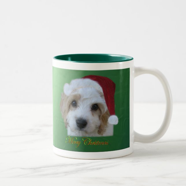 2 Couleurs Tasse de chiots de Père Noël (Droit)