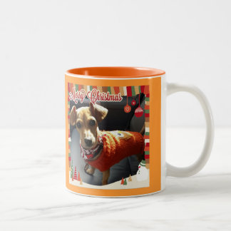 2 Couleurs Tasse de Chiweenie de Joyeux Noël