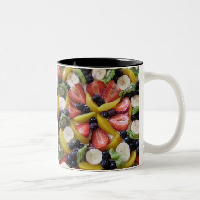 2 Couleurs Tasse de ciel de tarte (grande) (Droit)