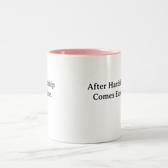 2 Couleurs tasse de citation après difficulté vient la facili (Centre)