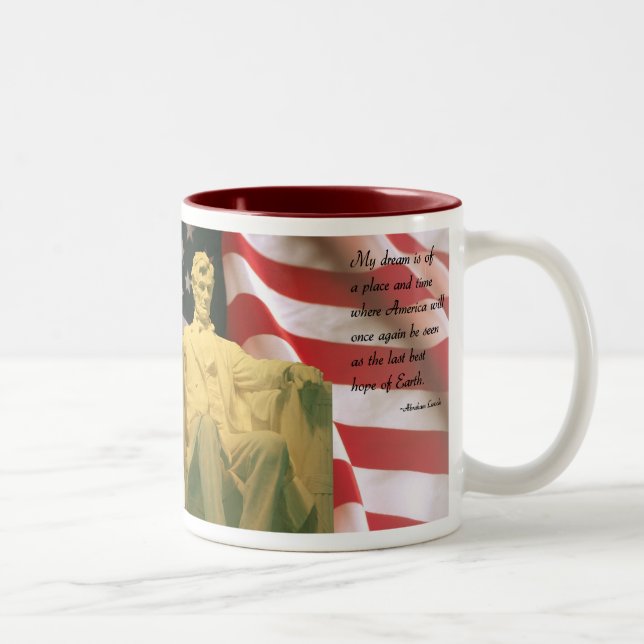 2 Couleurs Tasse de citation d'Abraham Lincoln (Droit)