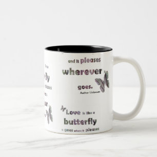 2 Couleurs Tasse de citation d'amour