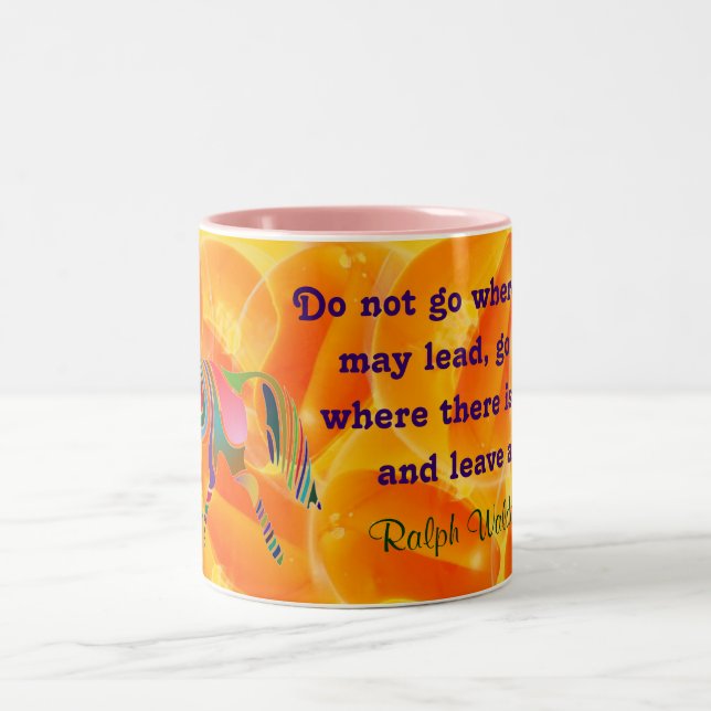 2 Couleurs Tasse de citation d'Emerson (Centre)