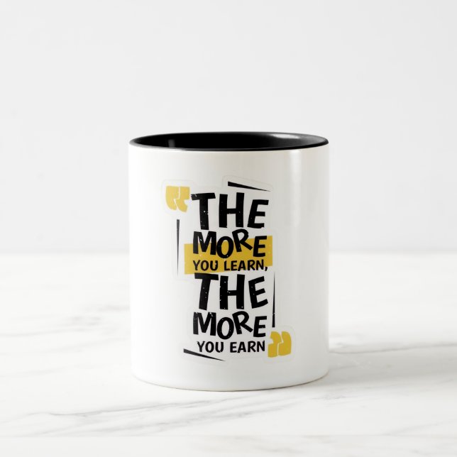 2 Couleurs Tasse de citation motivante  (Centre)
