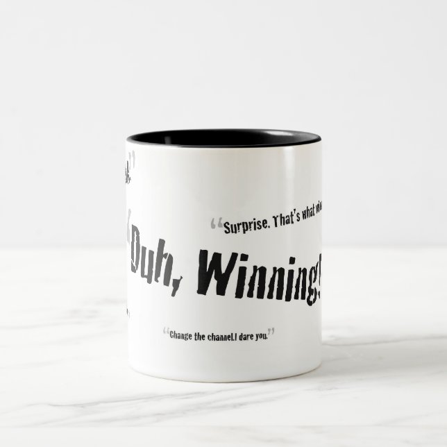 2 Couleurs Tasse de citations de Charlie Sheen (Centre)