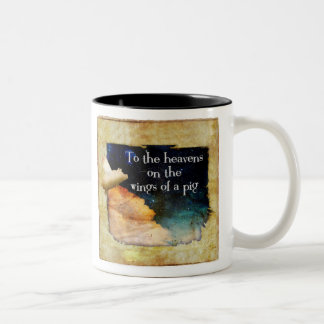 2 Couleurs tasse de cochon volant