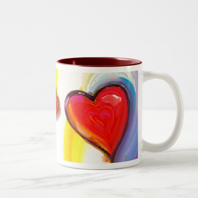 2 Couleurs Tasse de coeur de Valentine (Droit)