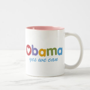 2 Couleurs Tasse de coeur d'Obama