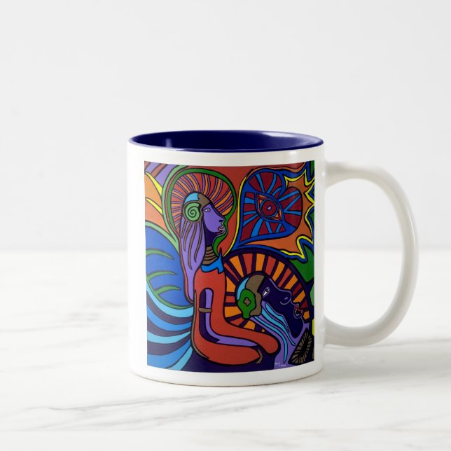 2 Couleurs Tasse "de coeur spirituel" (Droit)