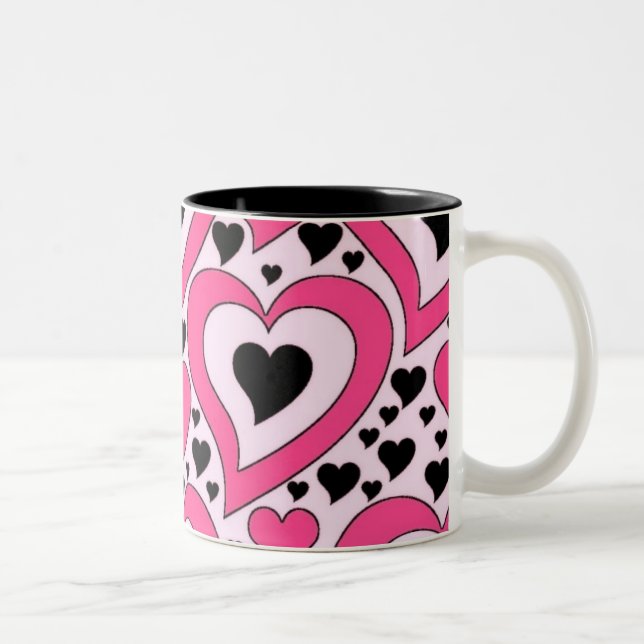 2 Couleurs Tasse de coeurs (Droit)