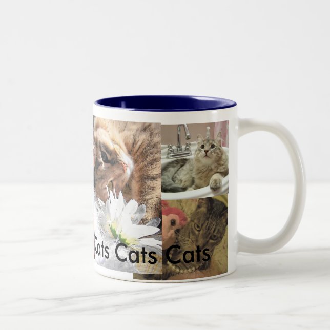 2 Couleurs Tasse de collage de chat # 5 (Droit)