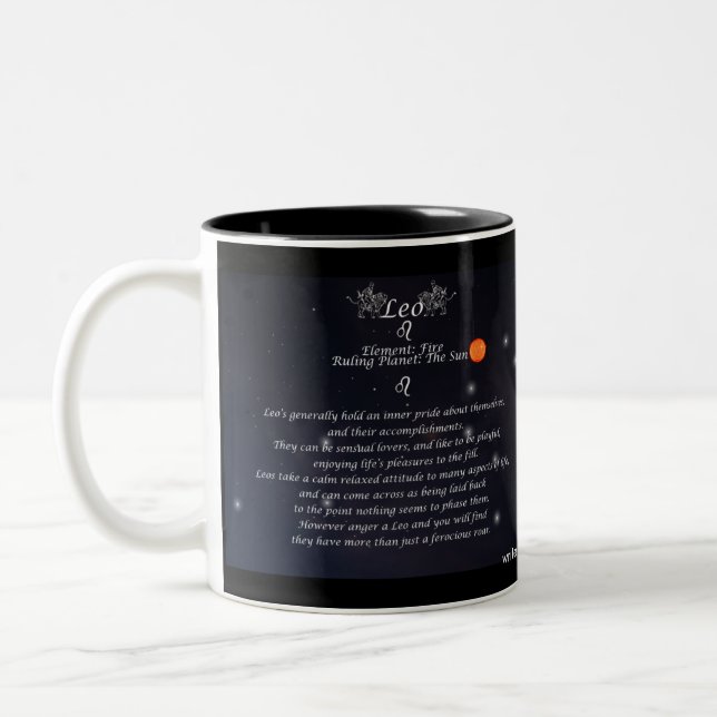 2 Couleurs Tasse de collection de zodiaque de Lion (Gauche)