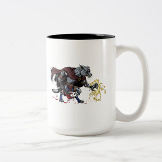 2 Couleurs Tasse de combattant de loup-garou d'imaginaire