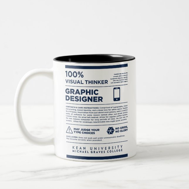 2 Couleurs Tasse de conception graphique de l'étiquette de so (Gauche)
