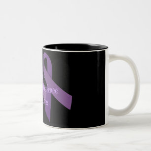 2 Couleurs Tasse de conscience de violence familiale