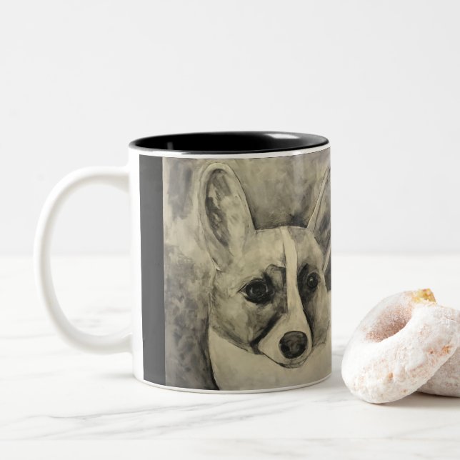 2 Couleurs Tasse de corgi d'amour de chiot (Avec donut)
