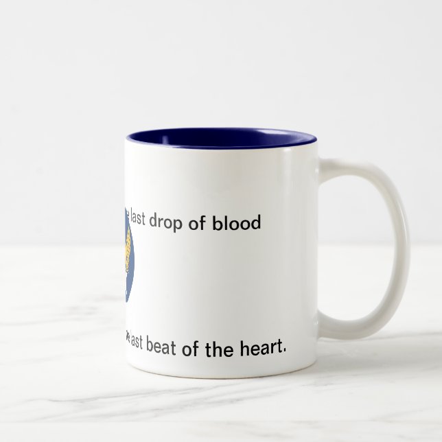 2 Couleurs Tasse de corps d'air d'armée avec la citation et (Droit)