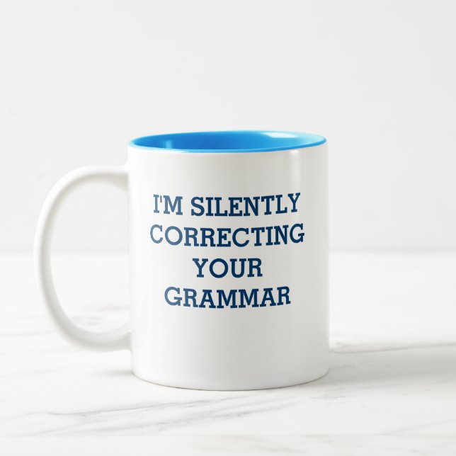 2 Couleurs Tasse de correction de grammaire (Gauche)