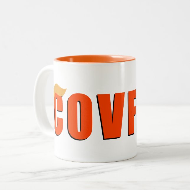 2 Couleurs Tasse de Covfefe (Devant gauche)