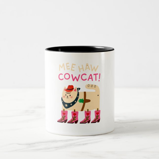 2 Couleurs tasse de cowcat (Centre)