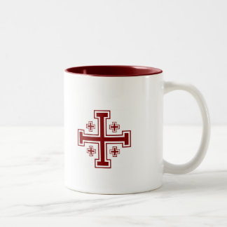 2 Couleurs Tasse de croix de Jérusalem